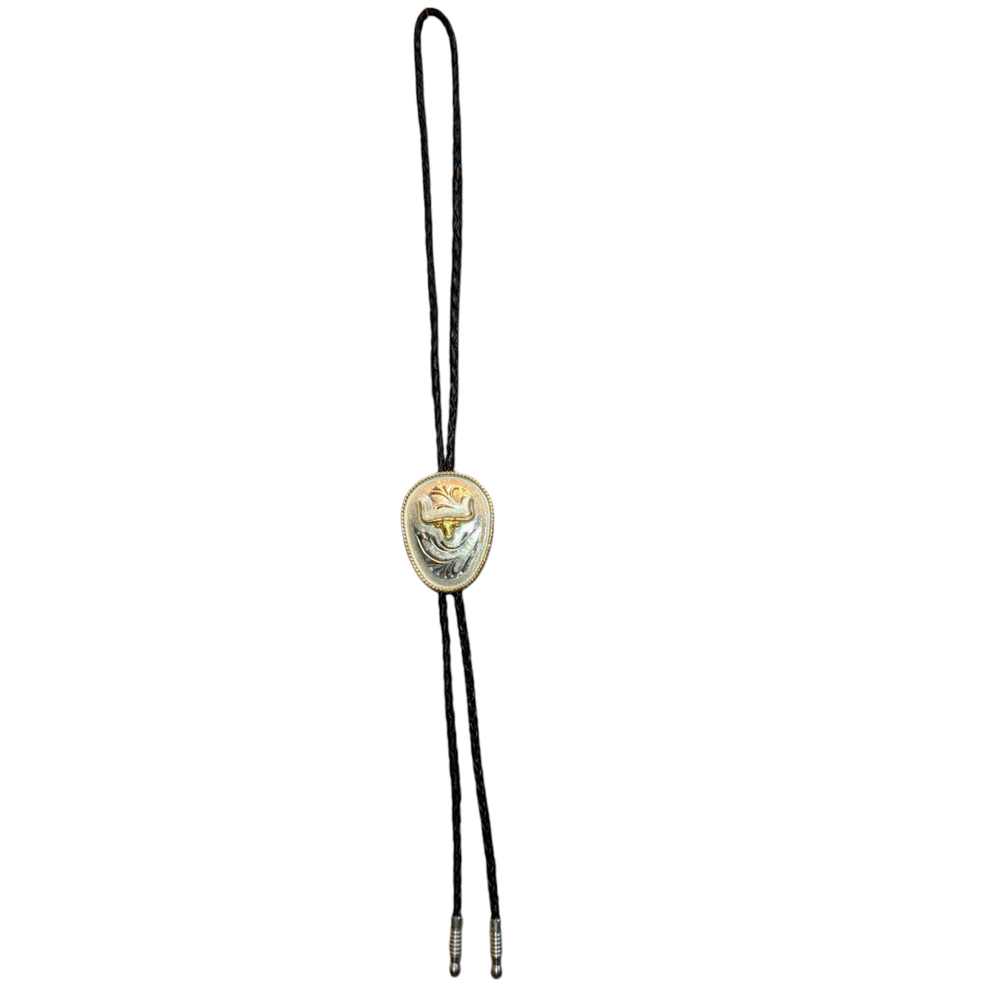 Western Buckle (0022) - Silver & Gold Longhorn