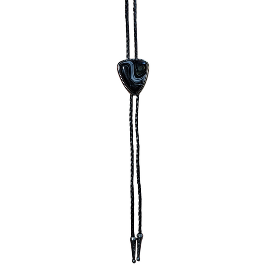 Western Bolo Tie (0032) - Black Smoke