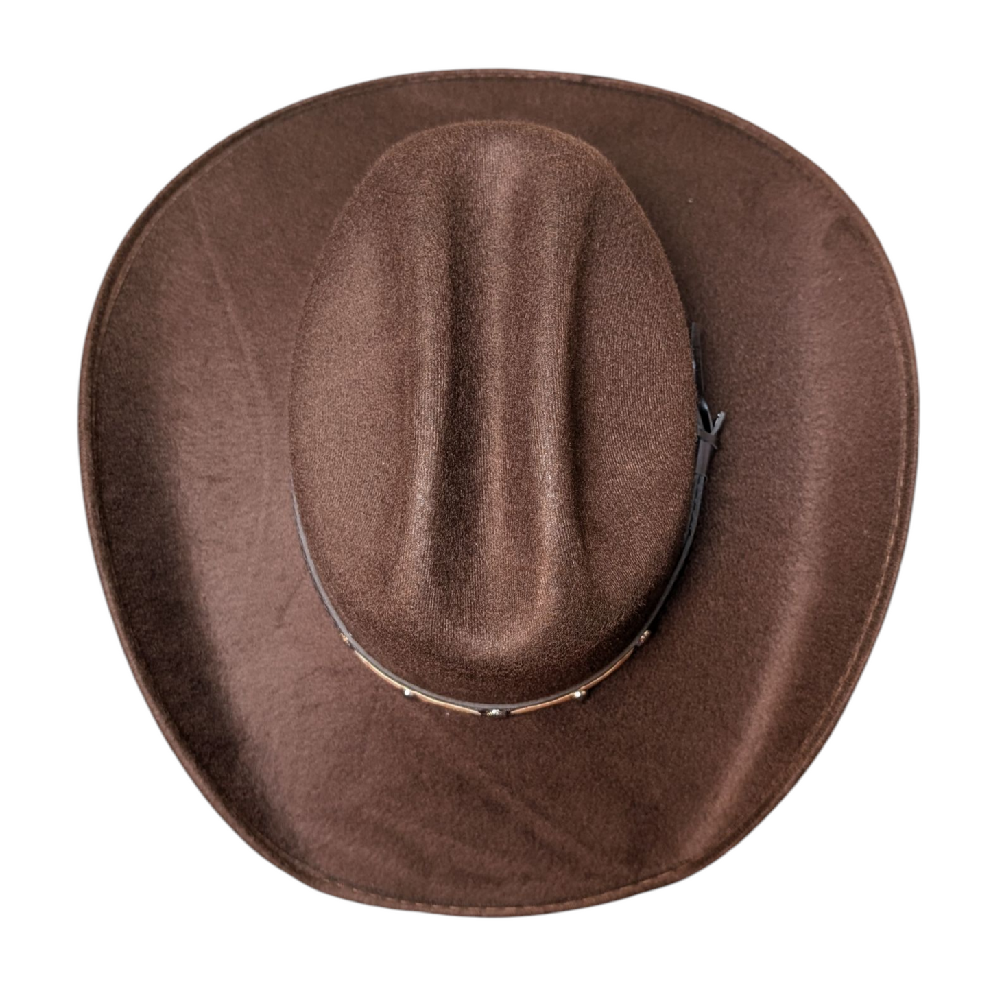 Rodeo Dark Brown Felt Cowboy Hat w/ Two-Tone Band