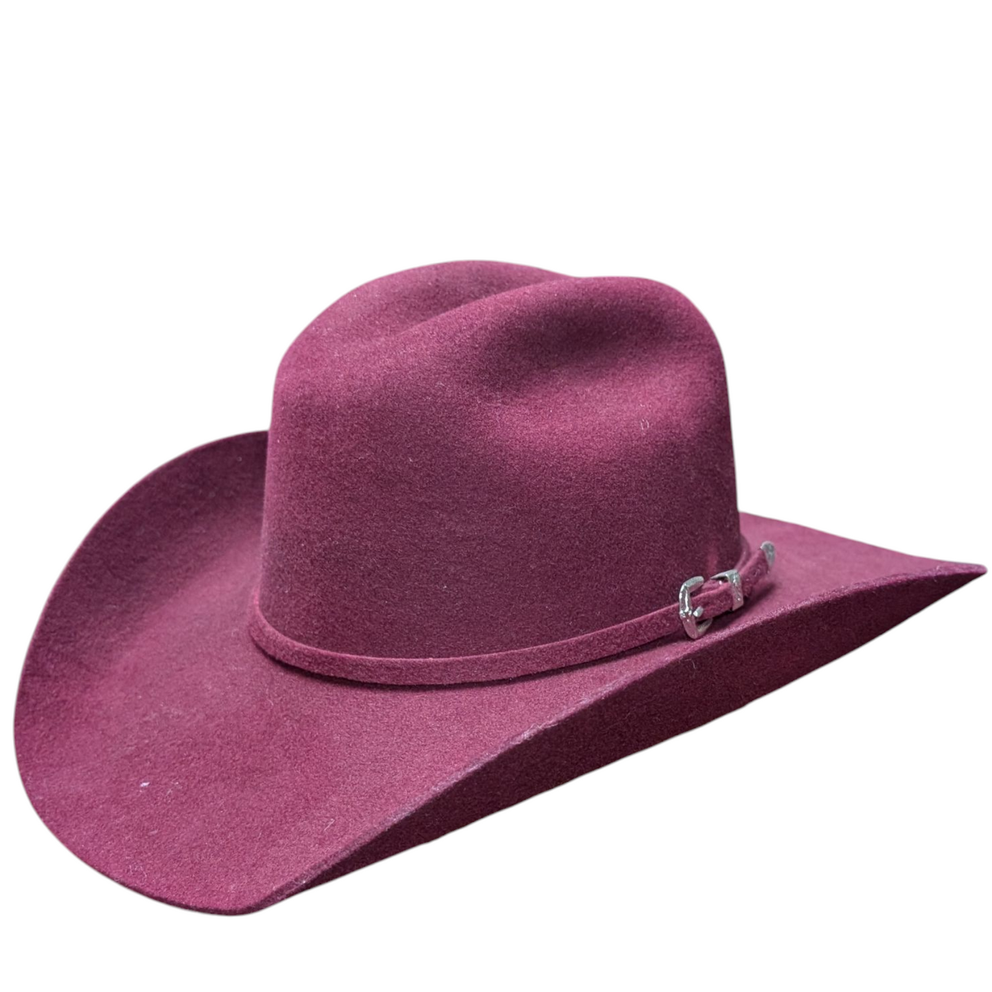 Premium Rabbit Fur Burgundy Cowboy Hat