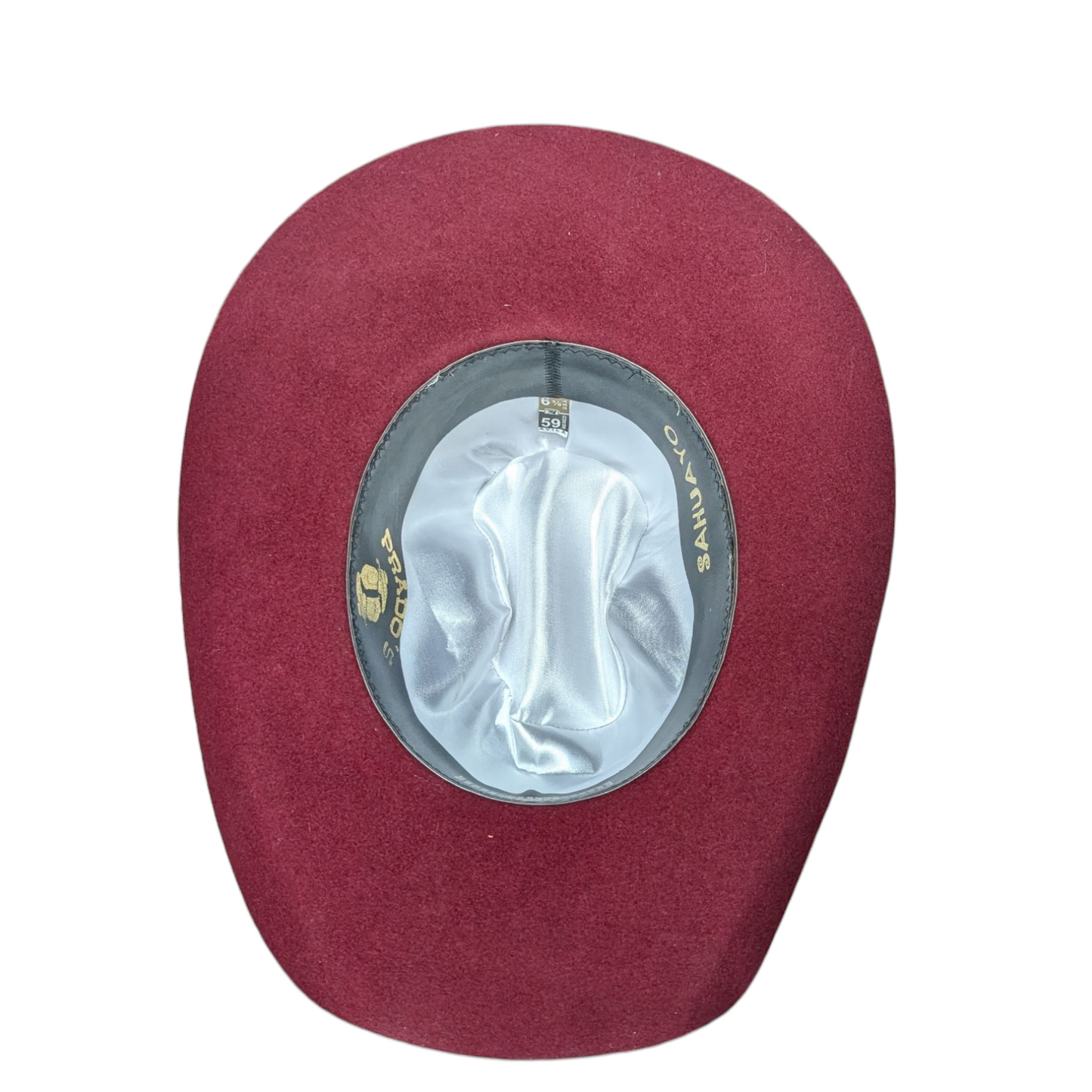 Premium Rabbit Fur Burgundy Cowboy Hat