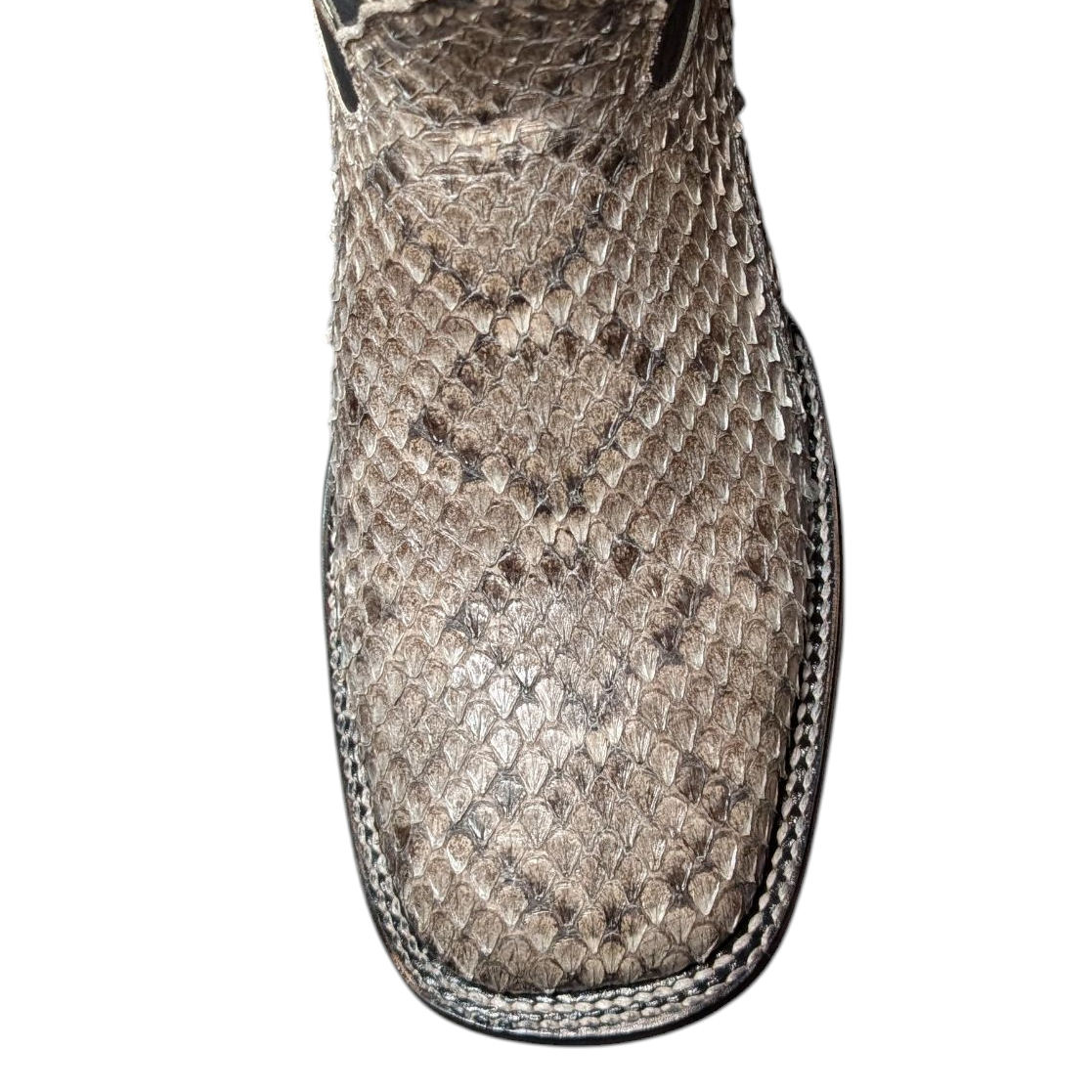 Men's Exotic Leather Cowboy Boots (0093) - 13.5" Snake Skin w/ Western Stitching & Square Toe