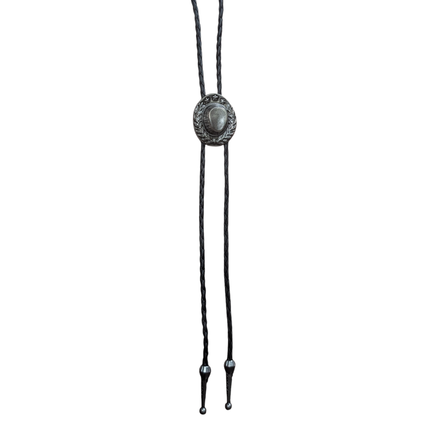 Western Bolo Tie (0041) - Silver Cowboy Hat