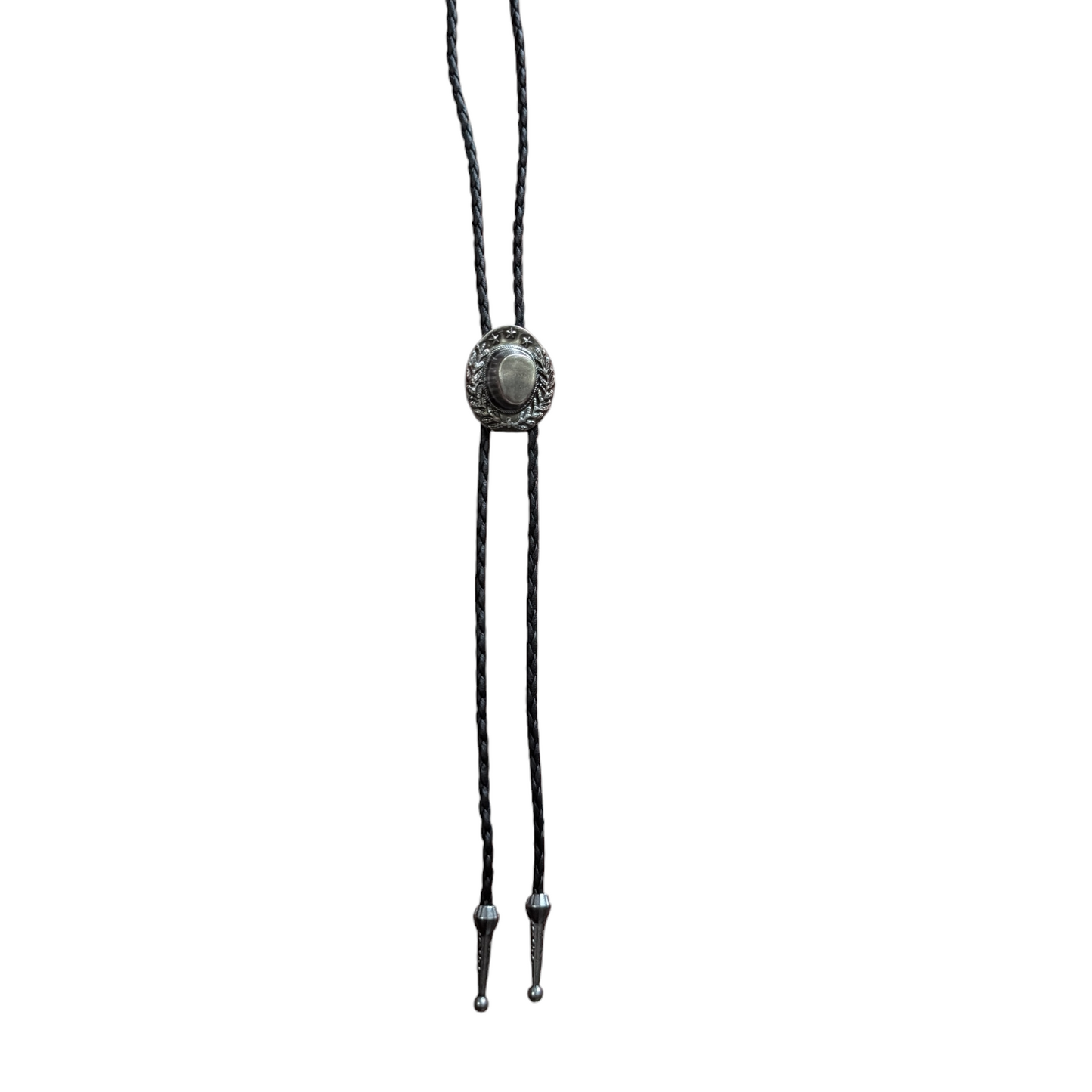 Western Bolo Tie (0041) - Silver Cowboy Hat