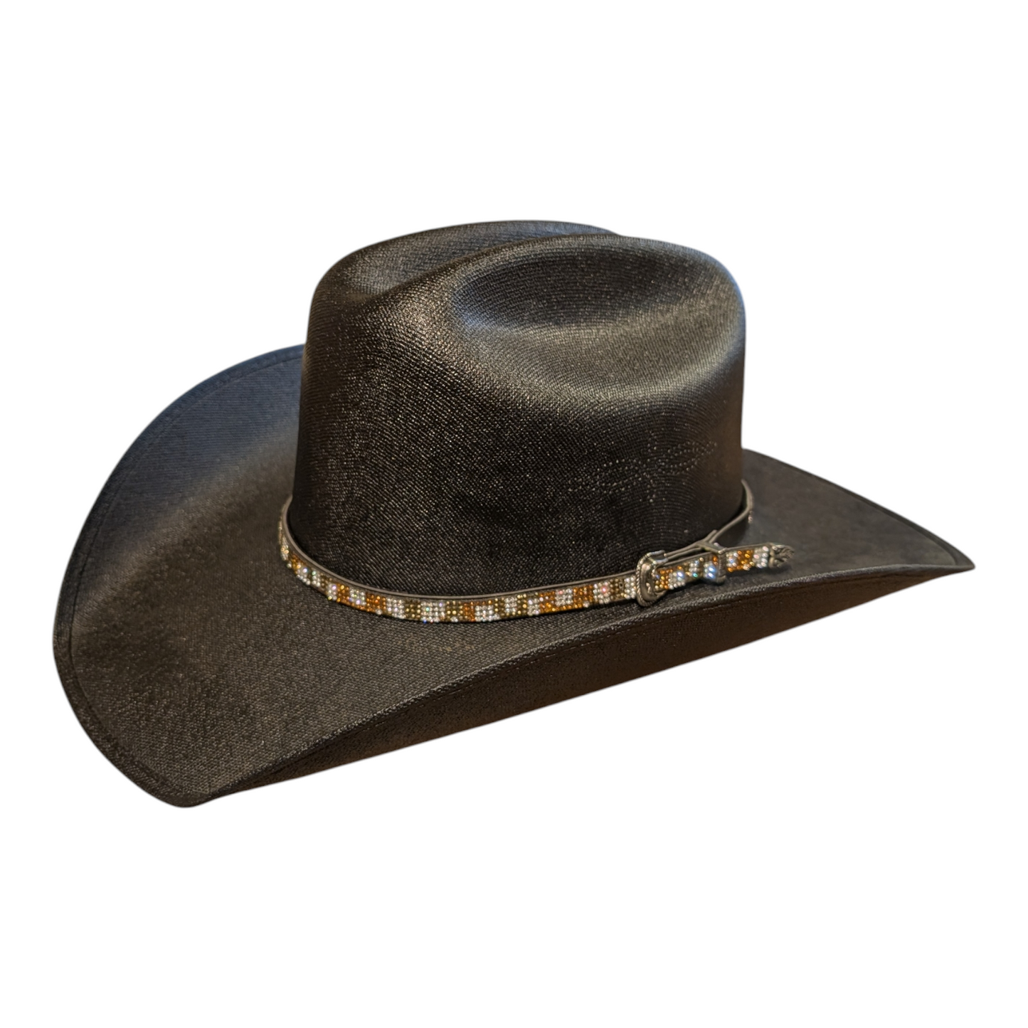 Hat Band (0005) Silver, Gold & Cooper Rhinestone
