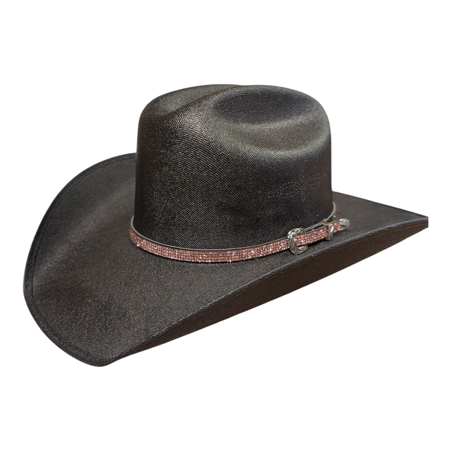 Hat Band (0008) Baby Pink Rhinestones