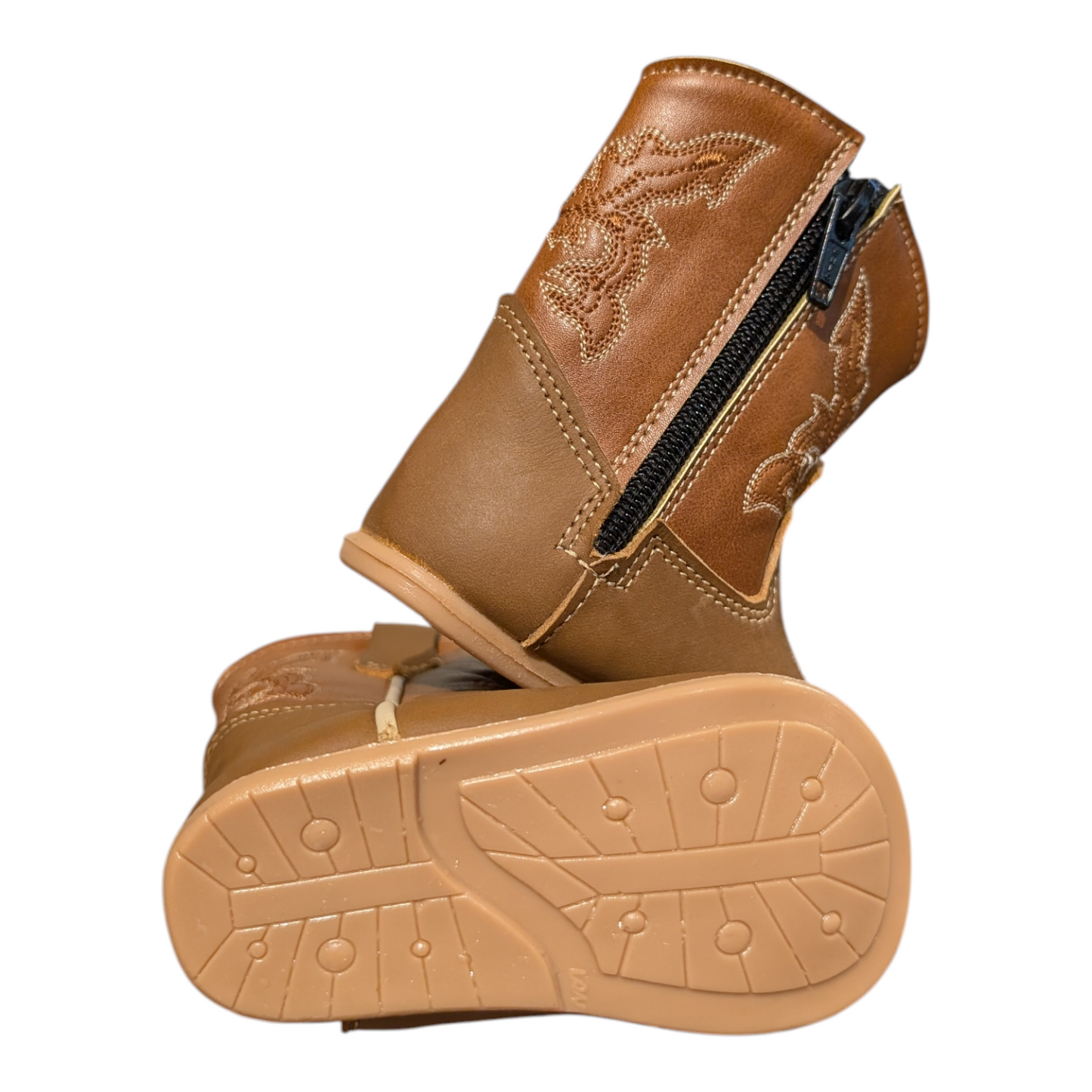 Baby Cowboy Boots (0002) - 5" Two-Tone Brown