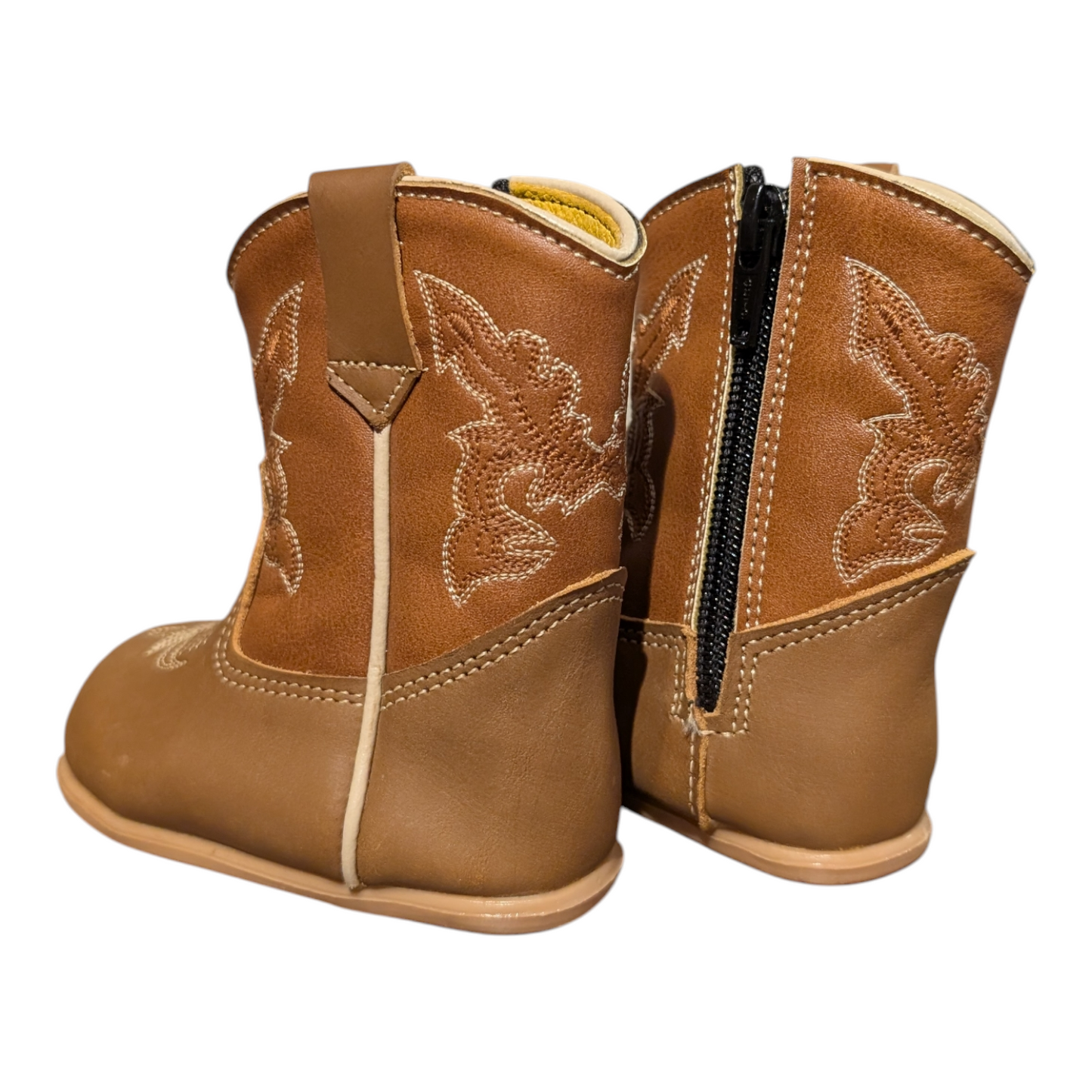 Baby Cowboy Boots (0002) - 5" Two-Tone Brown