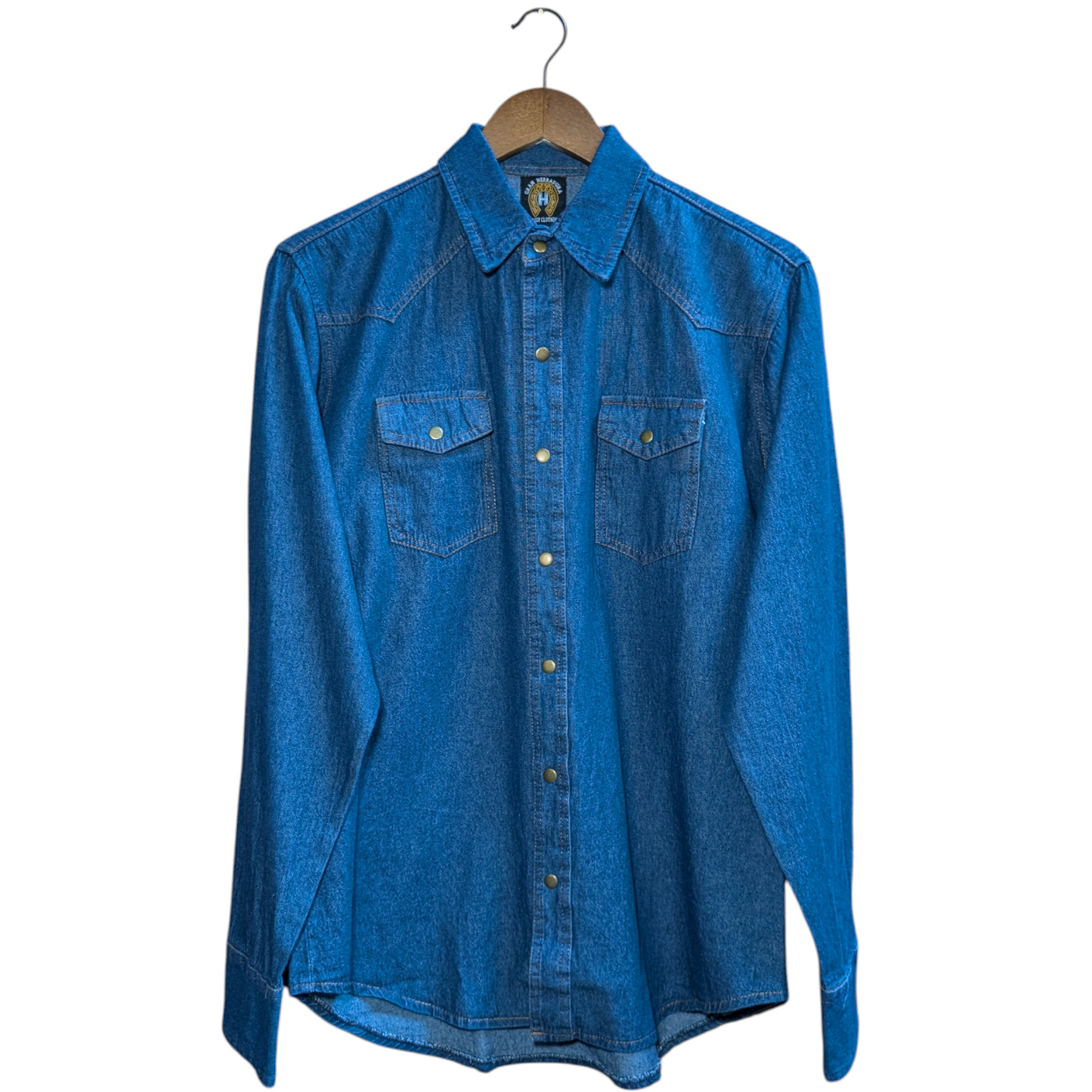 Western Shirt (0023) - Blue 'Denim' Shirt