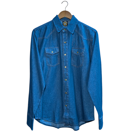 Western Shirt (0023) - Blue 'Denim' Shirt