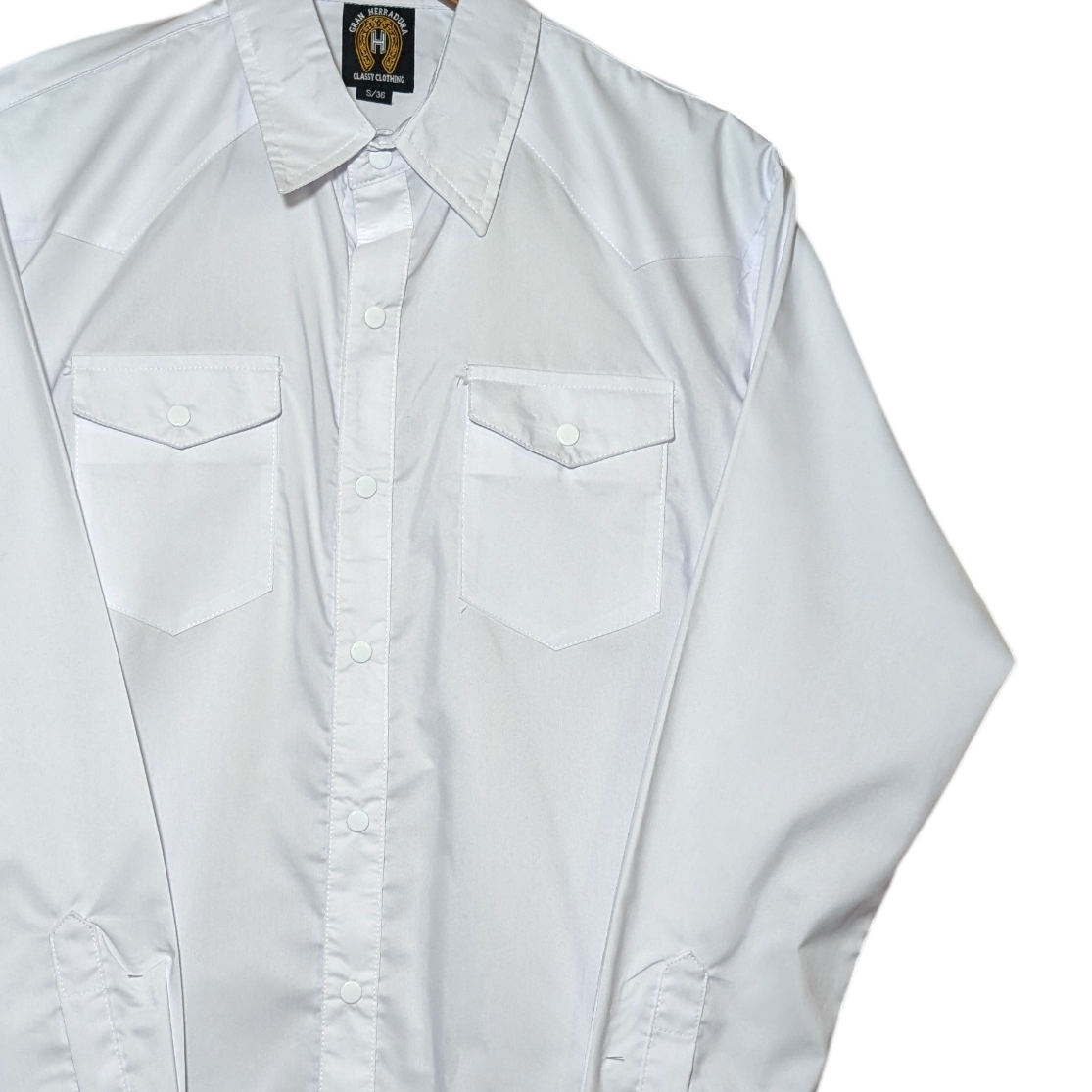 Western Shirt (0026) - Plain White