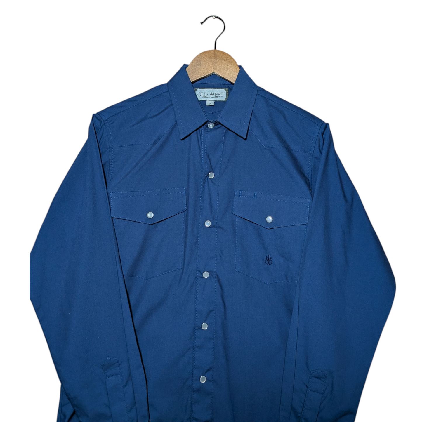 Western Shirt – Navy Blue Double Flap Pockets (0018)