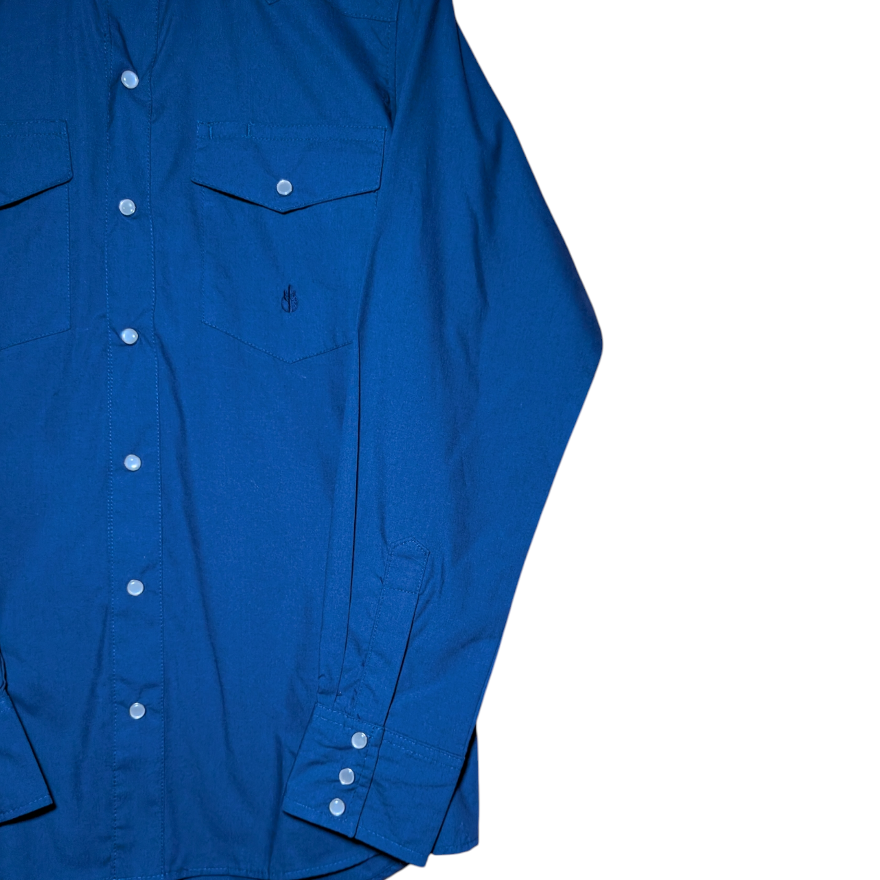 Western Shirt – Navy Blue Double Flap Pockets (0018)