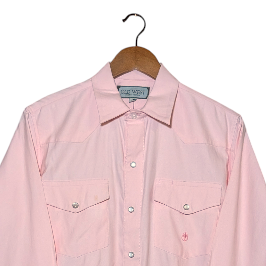 Western Shirt – Blush Pink Double Flap Pockets (0008)