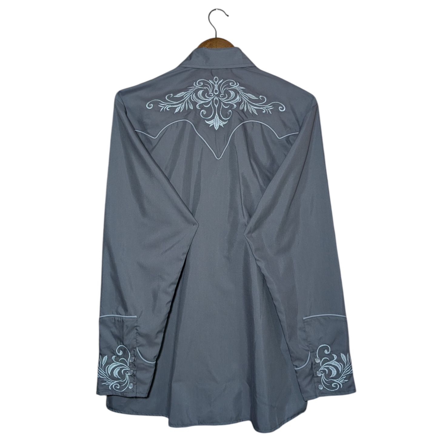 Western Shirt (0029) - Grey w/ Western Embroidery