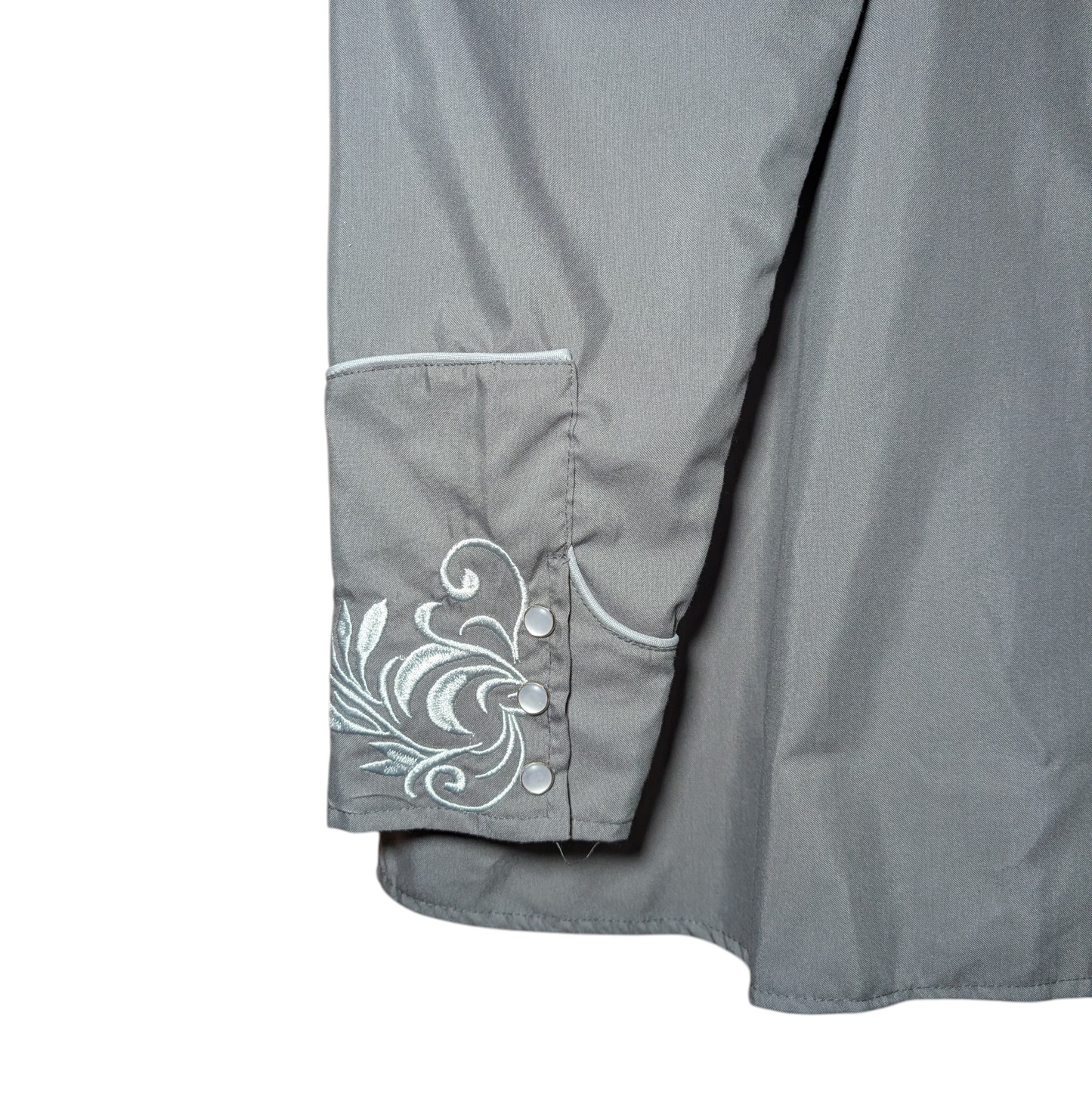 Western Shirt (0029) - Grey w/ Western Embroidery