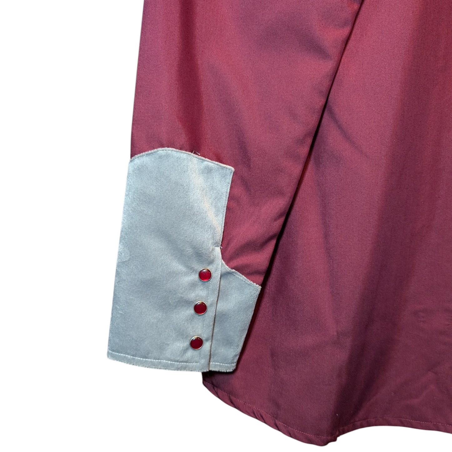 Western Shirt (0030) Burgundy & Grey Colour Block