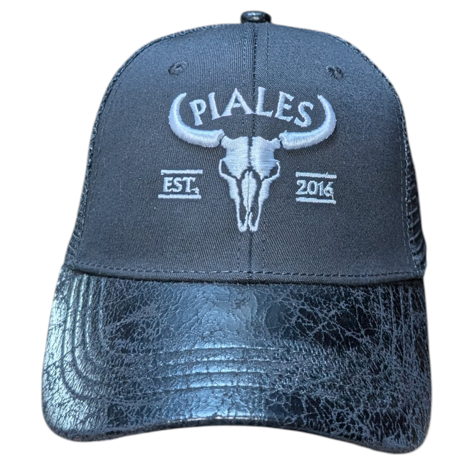 Western Cap (0008) - Black w/ White Embroidery