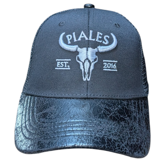 Western Cap (0008) - Black w/ White Embroidery