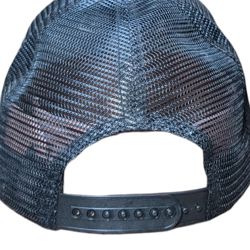 Western Cap (0008) - Black w/ White Embroidery