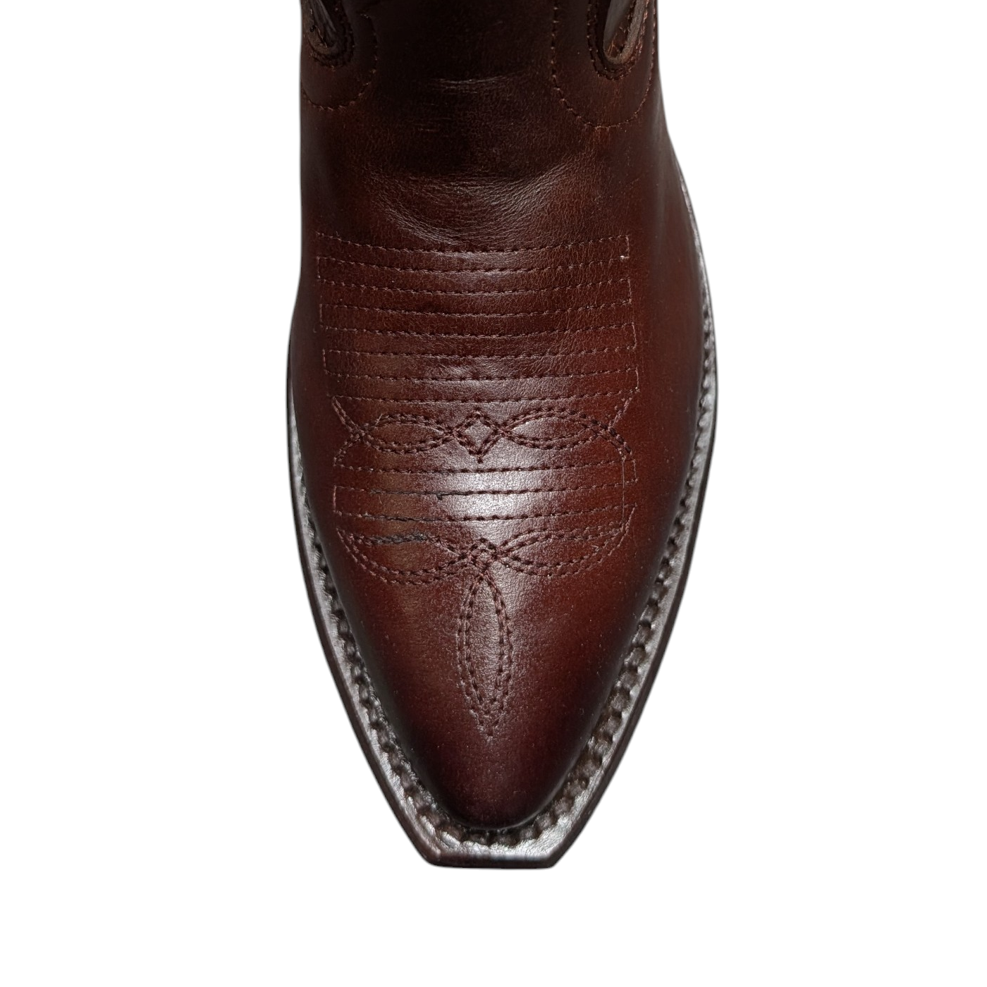Cowboy Boots (0124) - 15" Dark Chocolate Brown Leather w/ Snip Toe