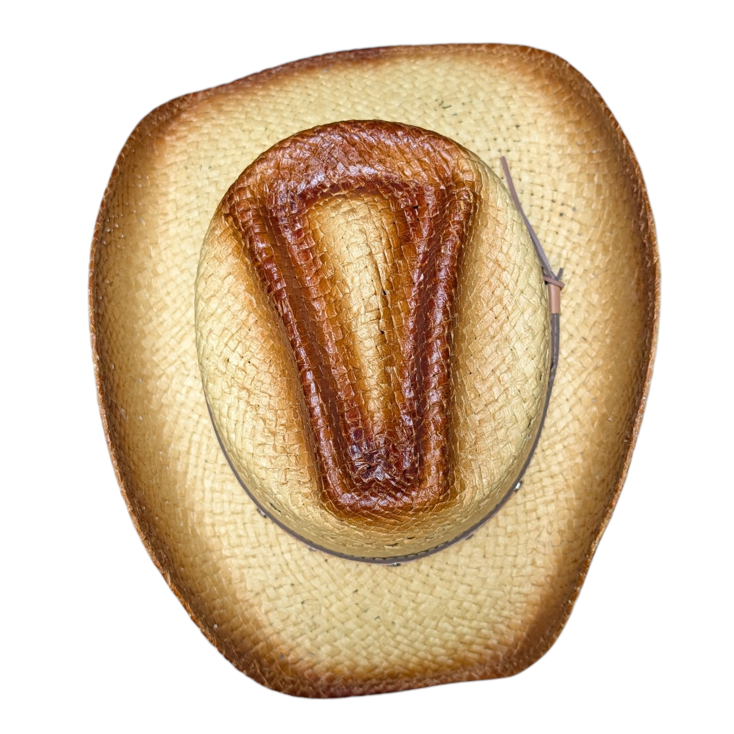 Natural Burnt Straw Cowboy Hat w/ Brown Hat Band