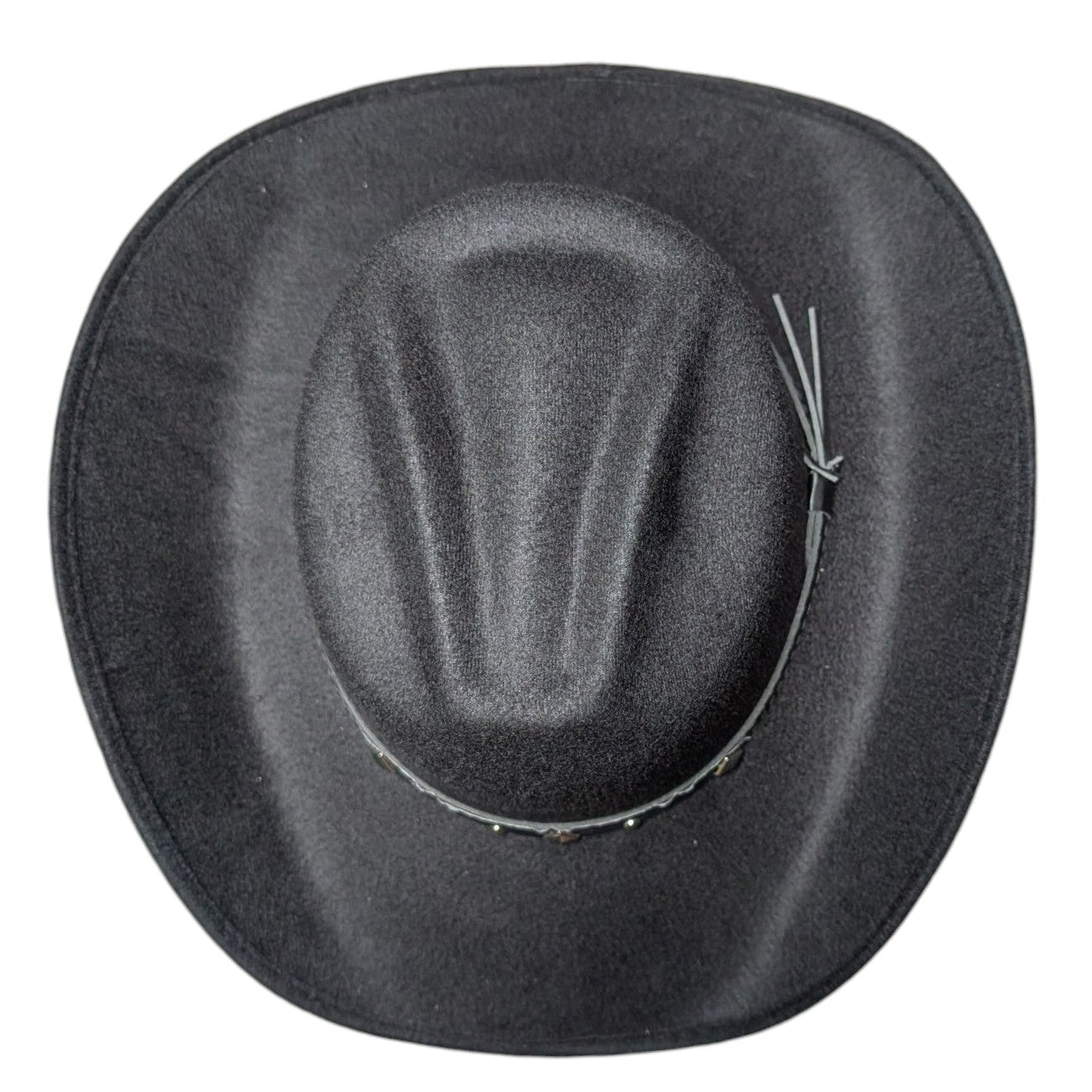 Black Felt Diamond Crease Cowboy Hat