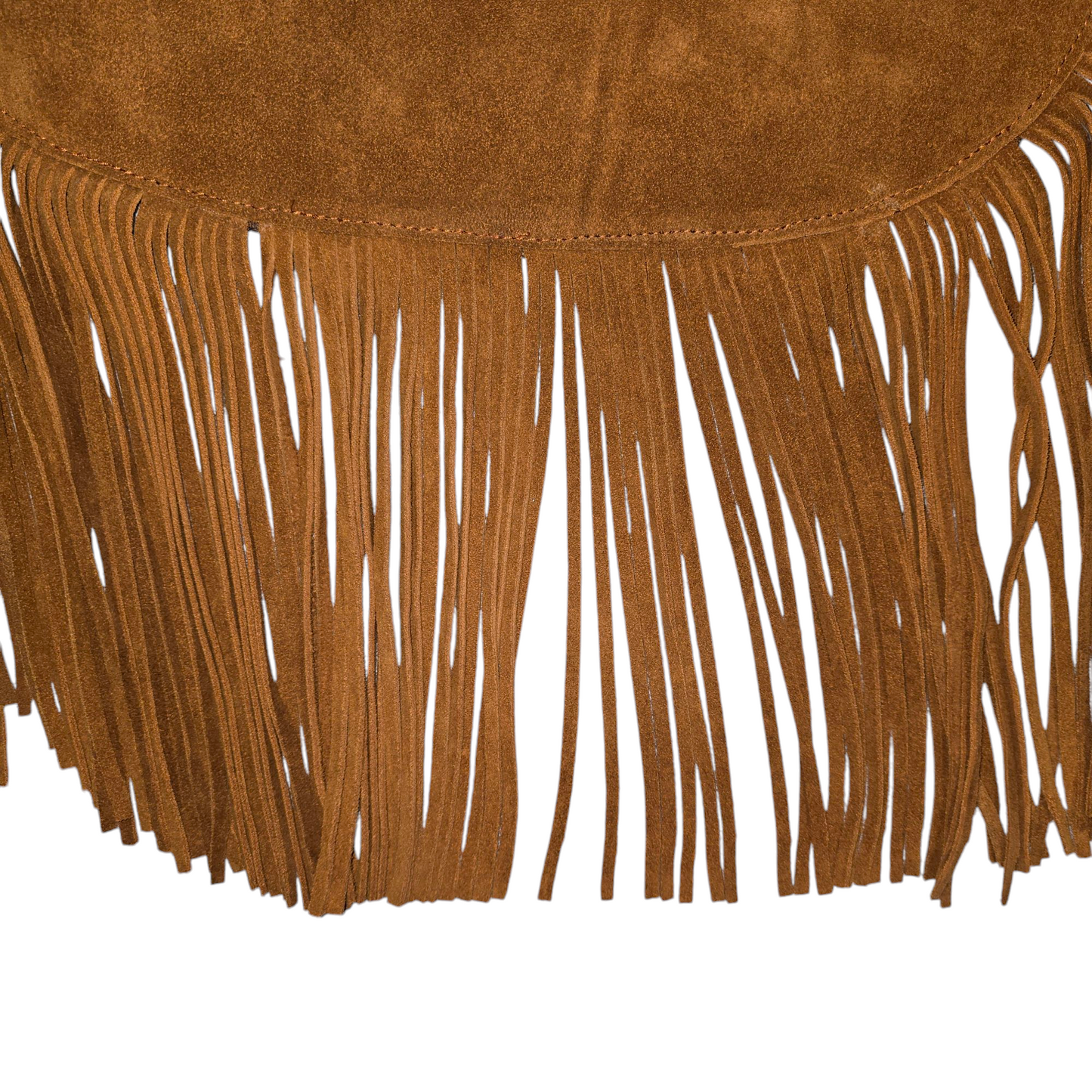 Western Fringe Leather Handbag (0001) – Tan