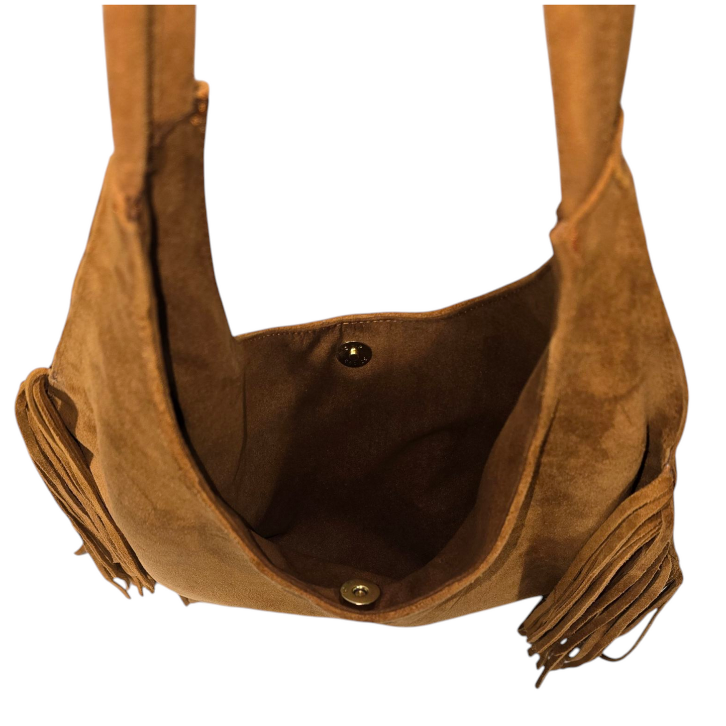 Western Fringe Leather Handbag (0001) – Tan