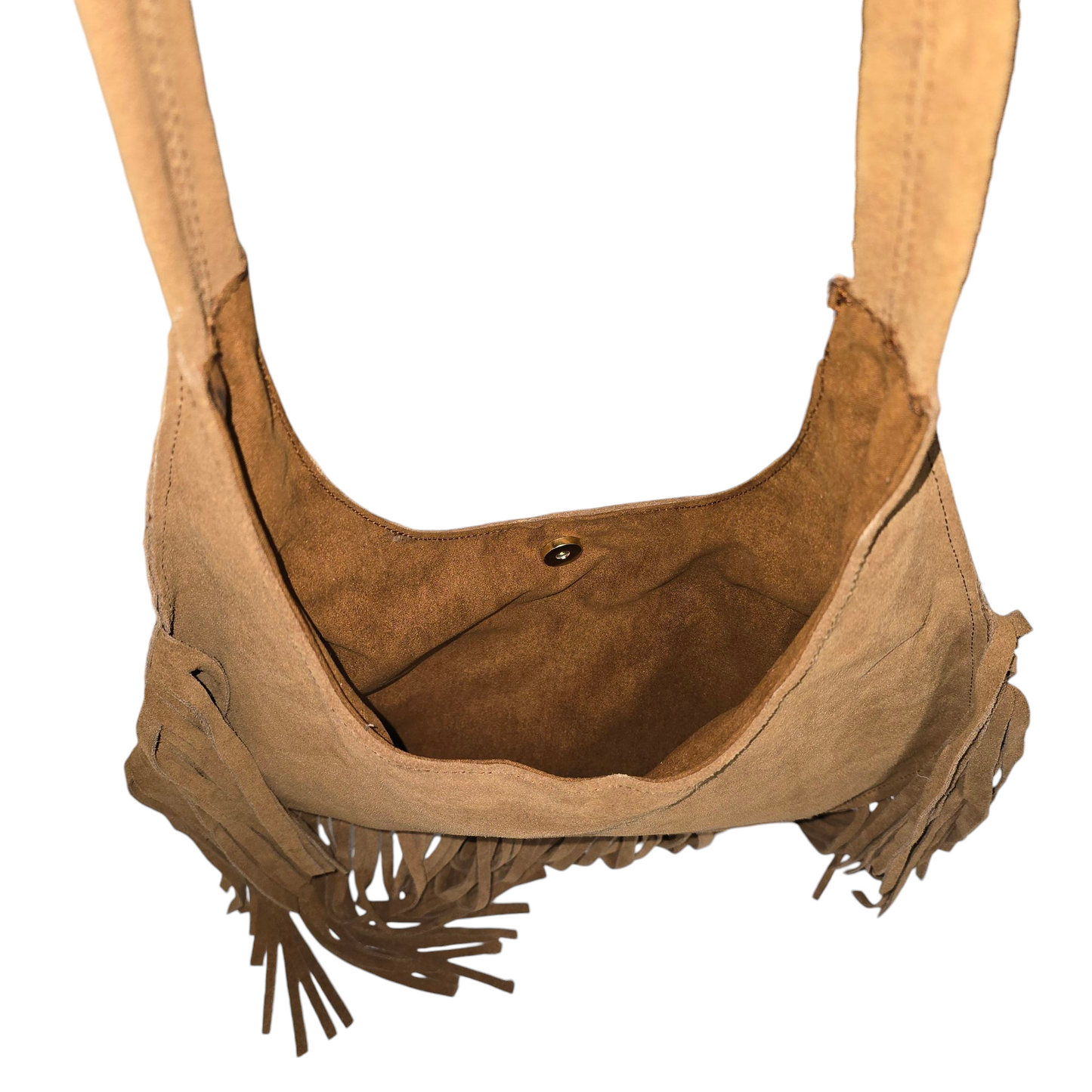 Western Fringe Leather Handbag (0001) – Tan