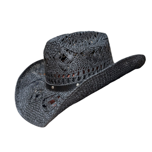 Black Straw Cowboy Hat