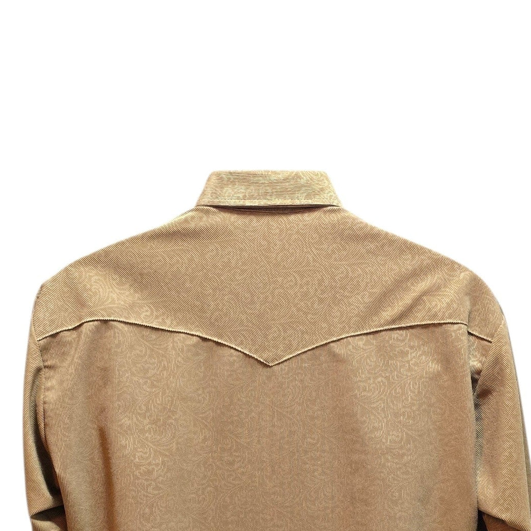 Western Shirt (0032) - Brown Paisley Print