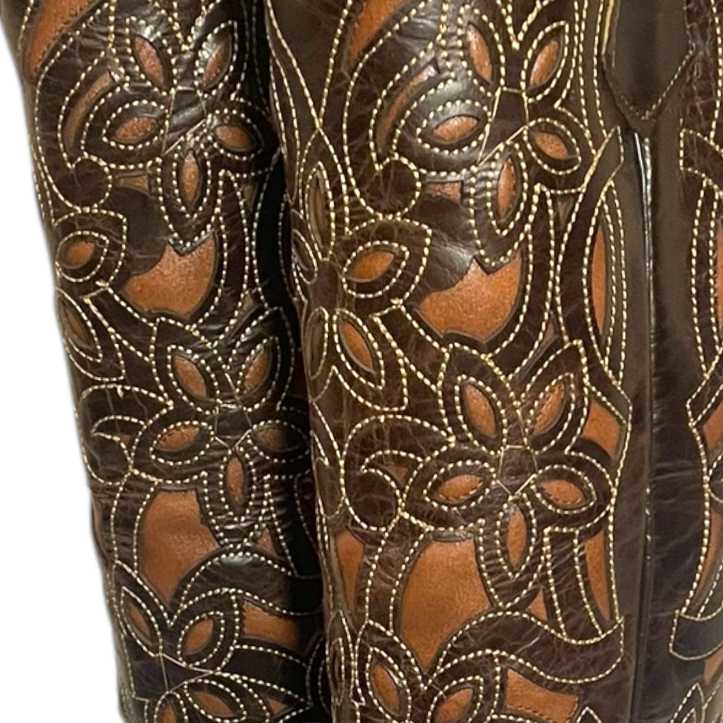 Women's Cowboy Boots (0033) - 18" Tall Leather Snip Toe