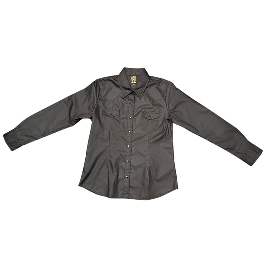 Western Shirt – Black Double Flap Pockets (0017)