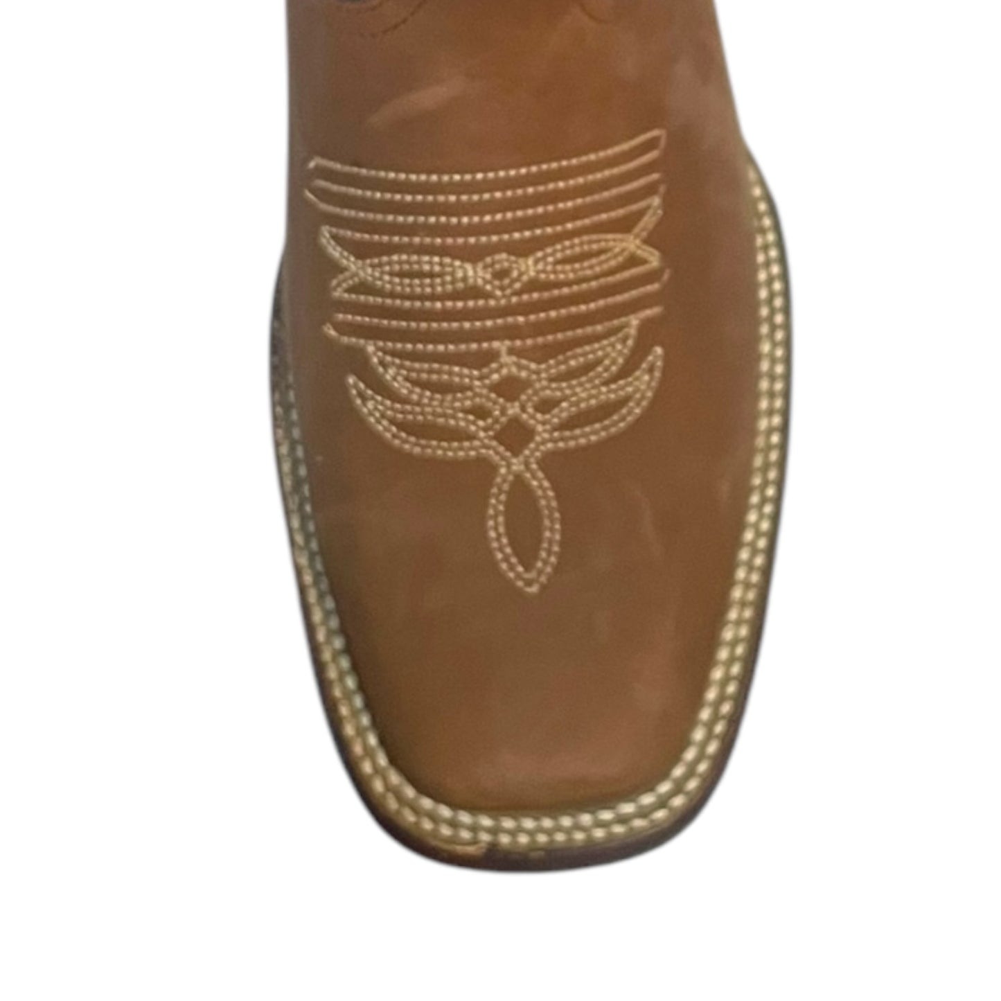 Women's Cowboy Boots (0027) - 14" Brown and Pink Square Toe