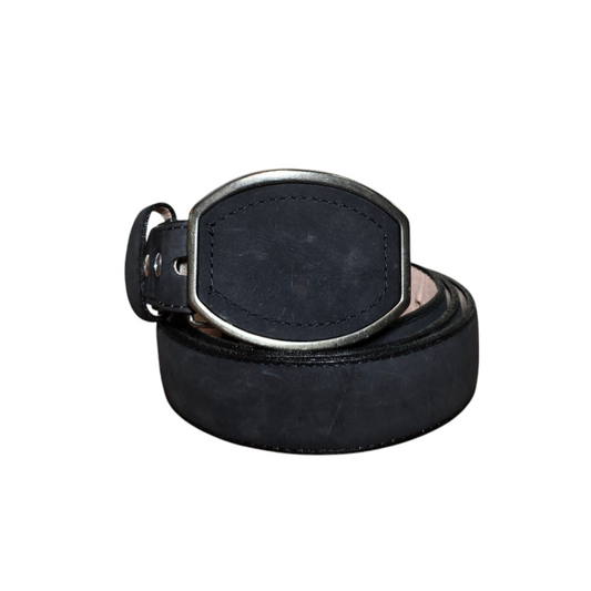 Black Western Belt - Genuine Leather (0001)