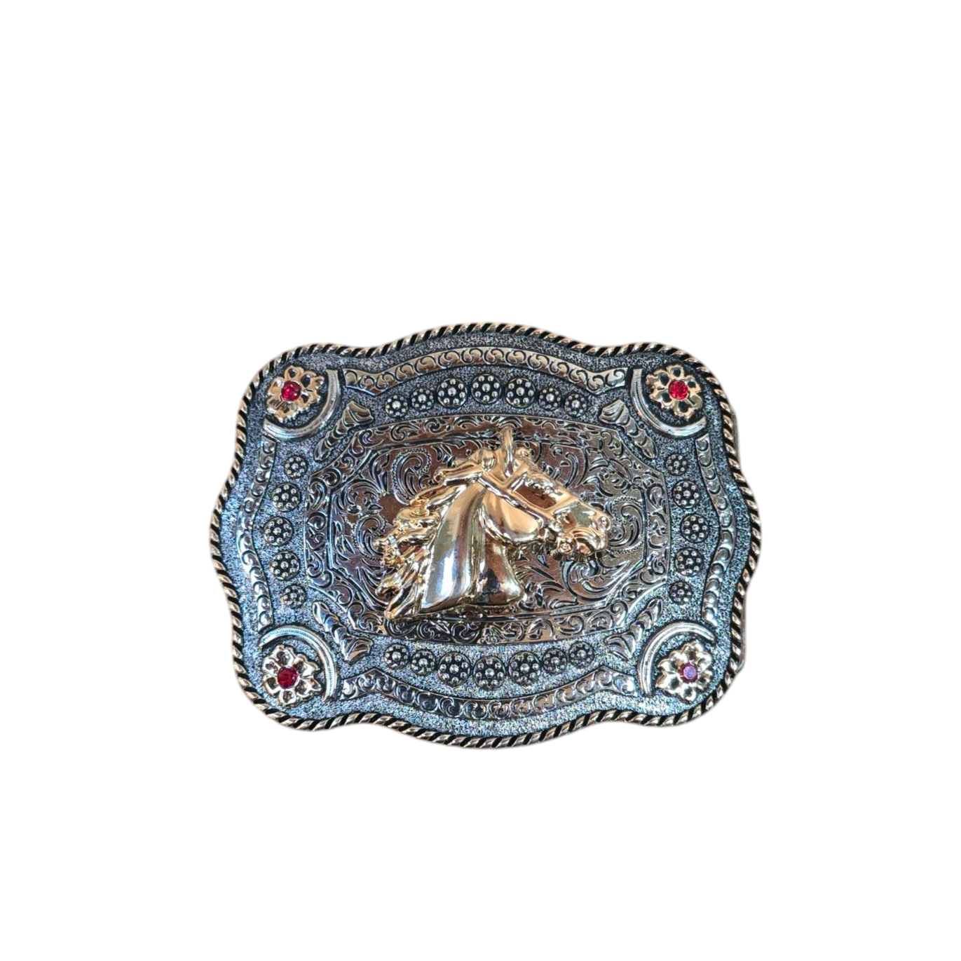 Western Rhinestone Horse Head Belt Buckle (0001)