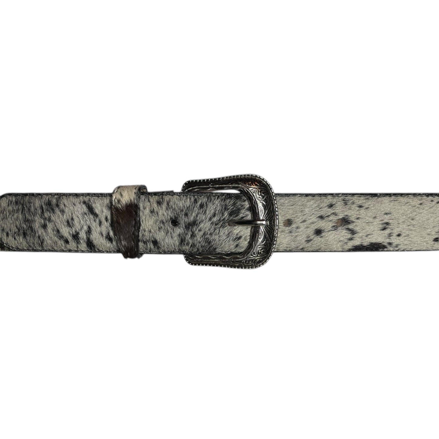 Cowhide Western Belt with Engraved Buckle (0009)