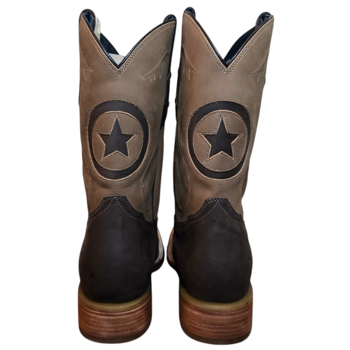 Men's Cowboy Boots (0006) - 13" Square Toe Dark Brown Lone Star