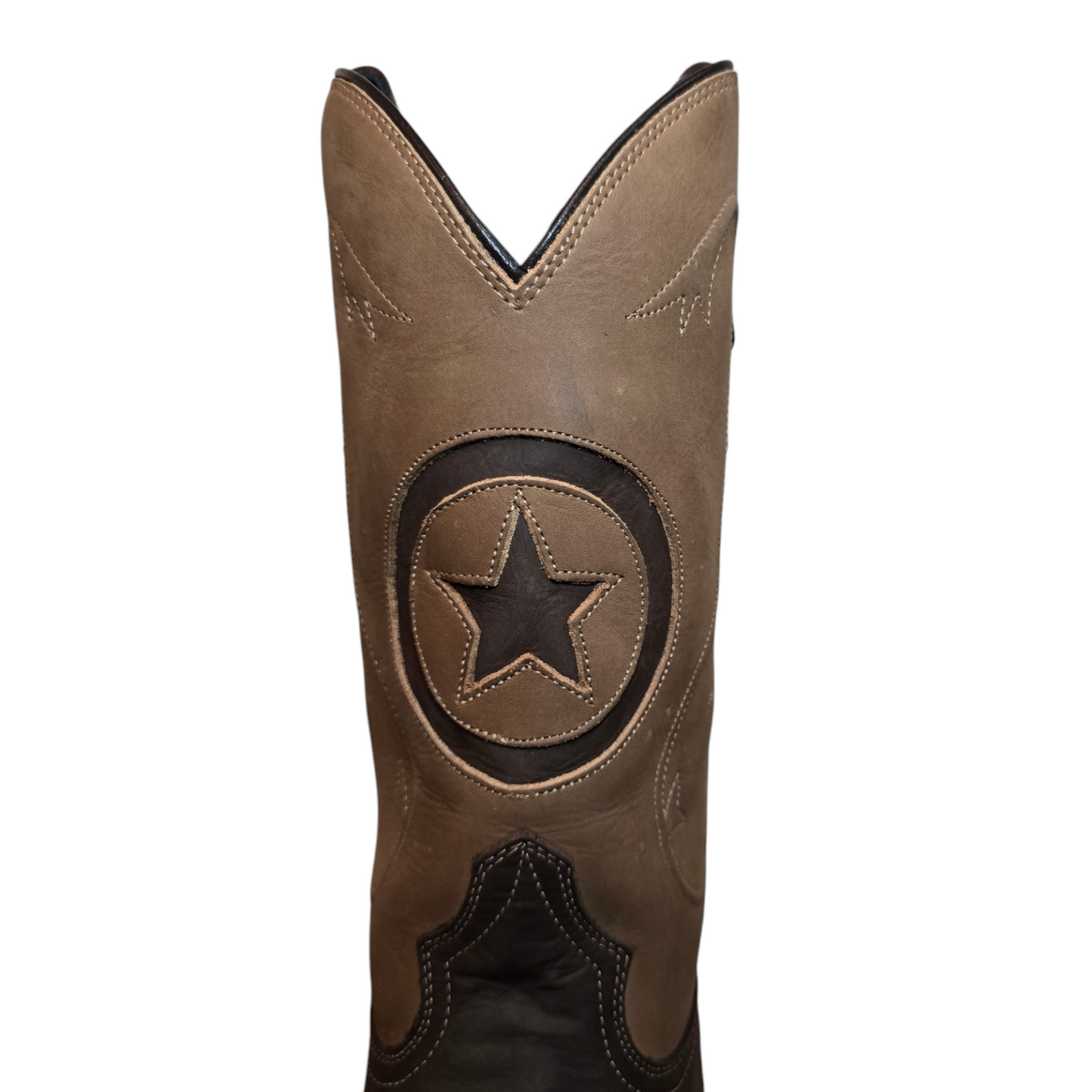 Men's Cowboy Boots (0006) - 13" Square Toe Dark Brown Lone Star