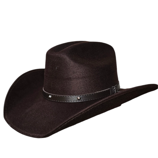 Rodeo Dark Brown Felt Cowboy Hat