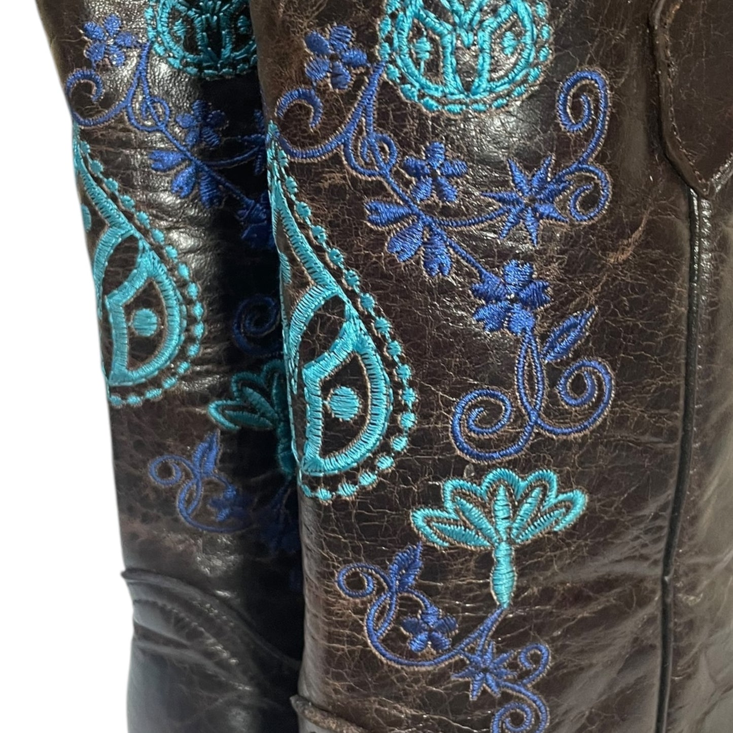 Women's Cowboy Boots (0023) - 14" Seven Toe Rustic Black