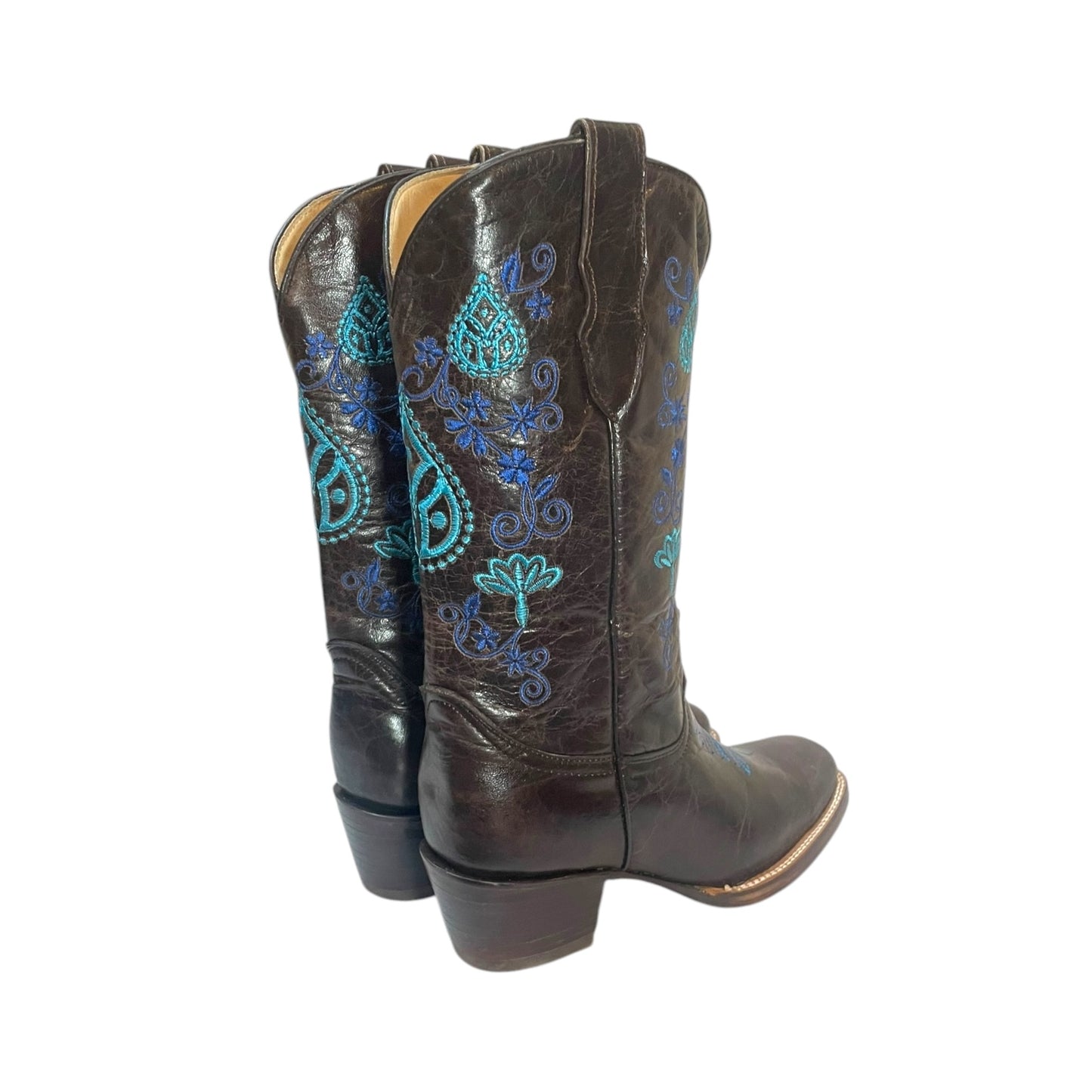 Women's Cowboy Boots (0023) - 14" Seven Toe Rustic Black
