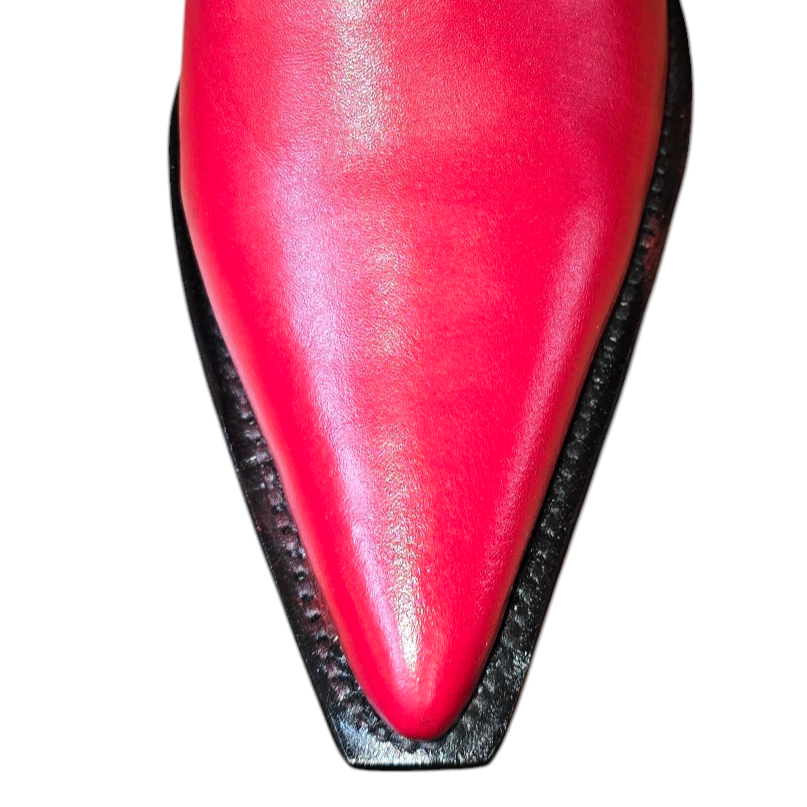 Women's Cowboy Boots (0003) - 13" Pointed Toe Red