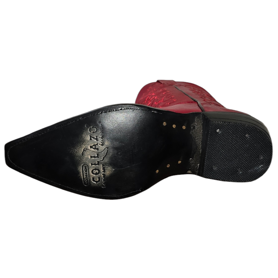 Women's Cowboy Boots (0003) - 13" Pointed Toe Red