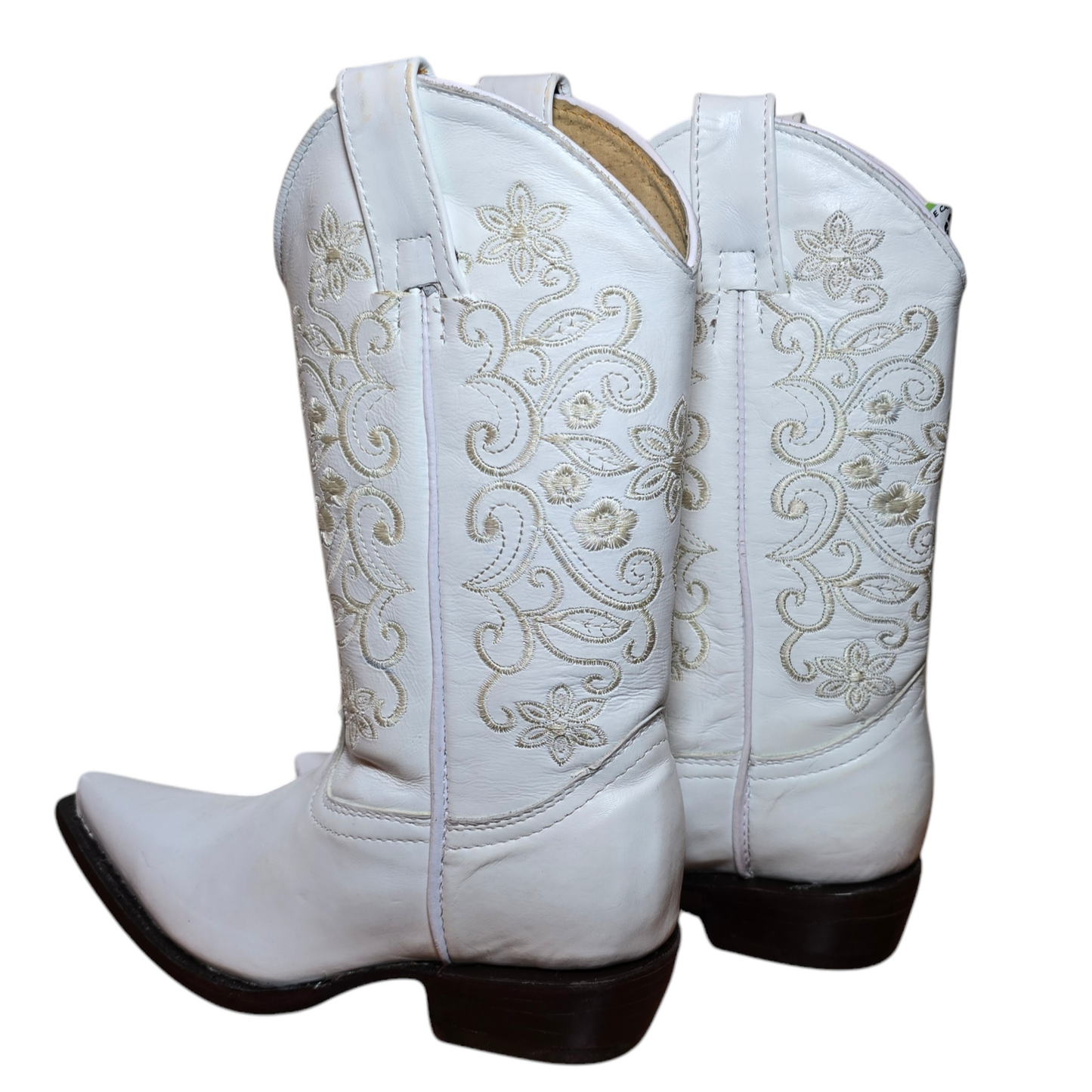 Women's Cowboy Boots (0016) - 13" Pointed Toe White